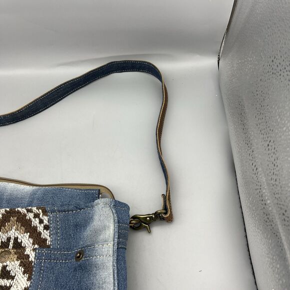 Myra Shoulder Bag- Myra Bag/ Purse canvas, leather Denim Bag - Picture 5 of 13